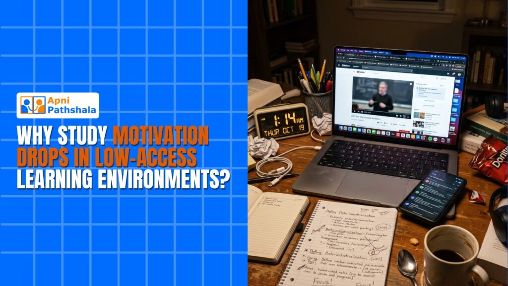 Why Study Motivation Drops in Low-Access Learning Environments?