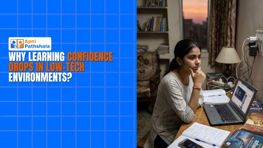 Why Learning Confidence Drops in Low-Tech Environments?