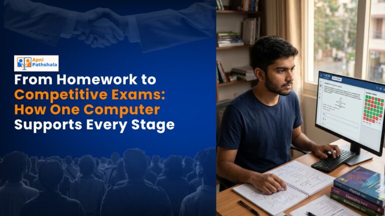 From Homework to Competitive Exams How One Computer Supports Every Stage