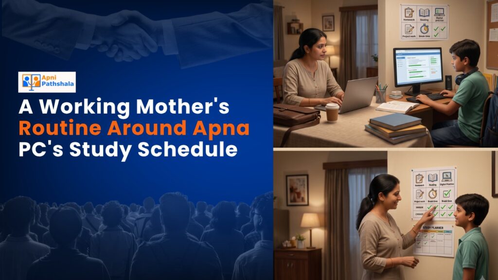 A Working Mother's Routine Around Apna PC's Study Schedule