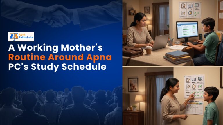 A Working Mother's Routine Around Apna PC's Study Schedule